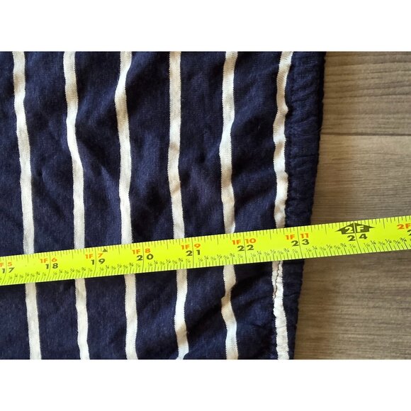 Sigrid Olsen Womens 100% Linen Striped Top Navy & White M NWT - Picture 7 of 7